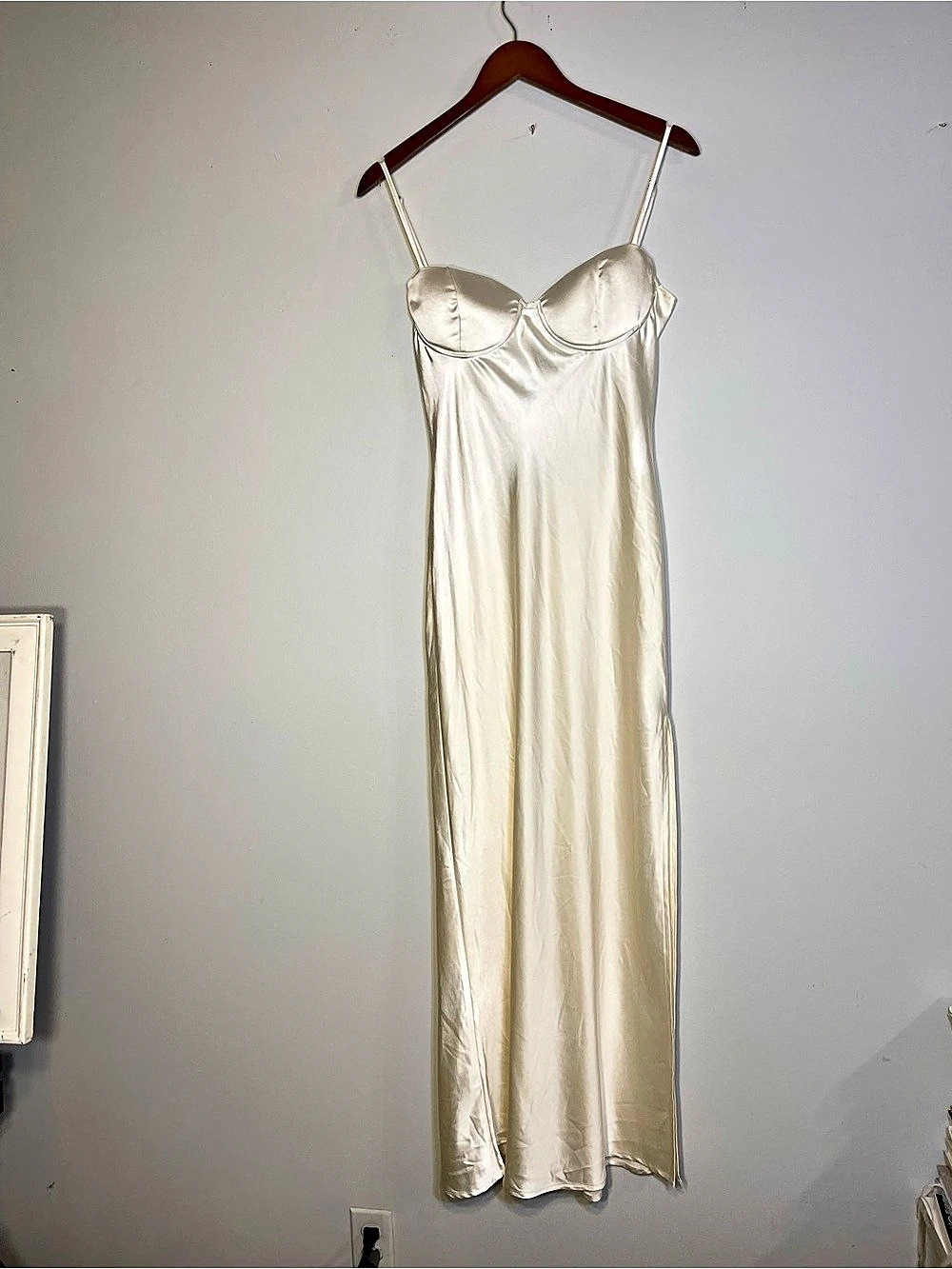 Silk  Champagne Long Maxi Gown